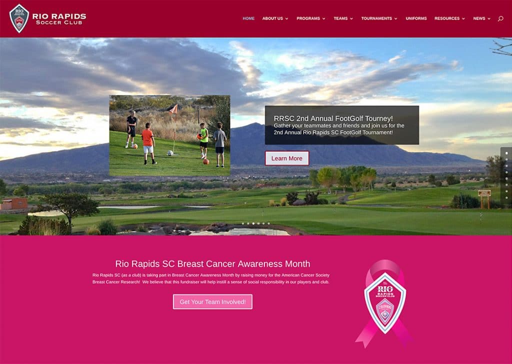 Congratulations Rio Rapids Soccer Club - On Your New Website Launch!  1 LionSky Websites SEO Rio Rapids SC
