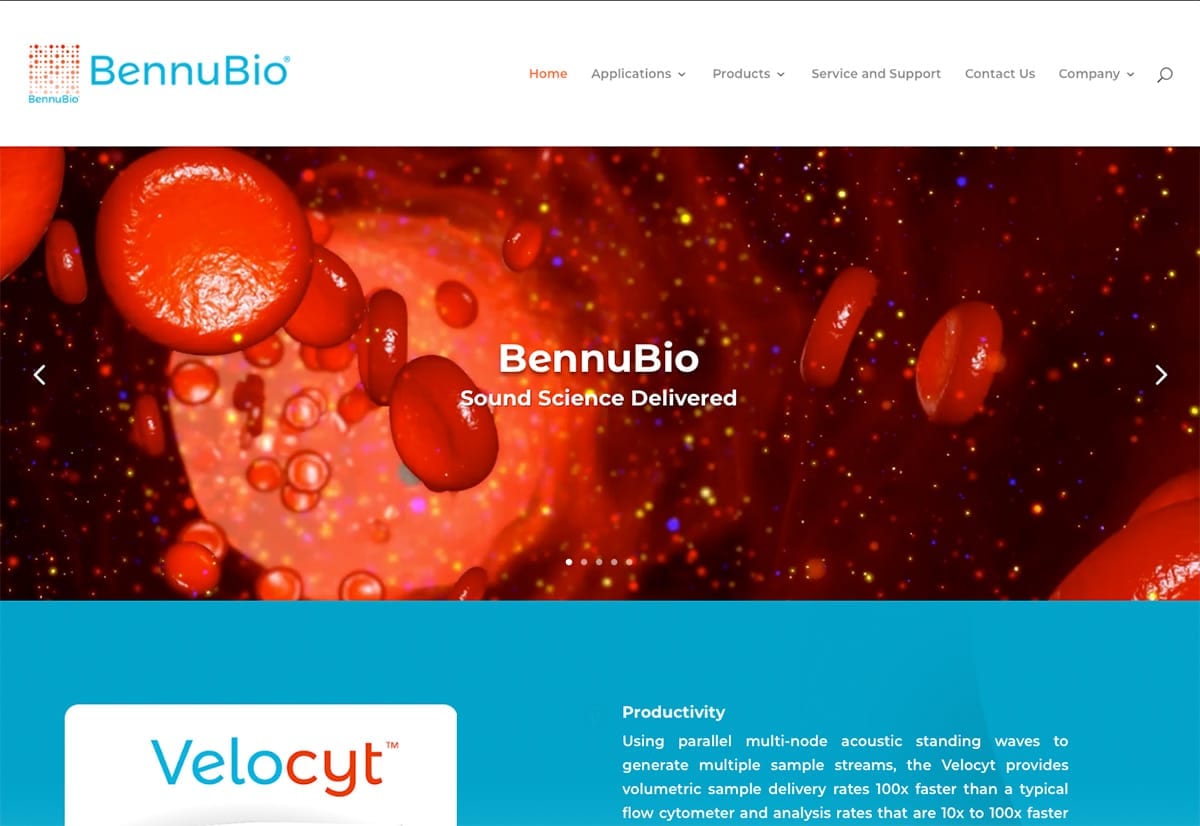Website Designs 10 BennuBio Website Snap
