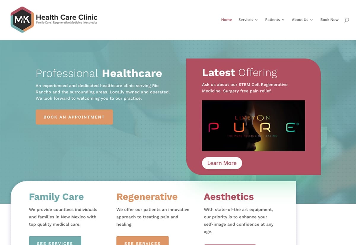 MK Healthcare Clinic - New Website Launch! 1 MK Healthcare Website Snap