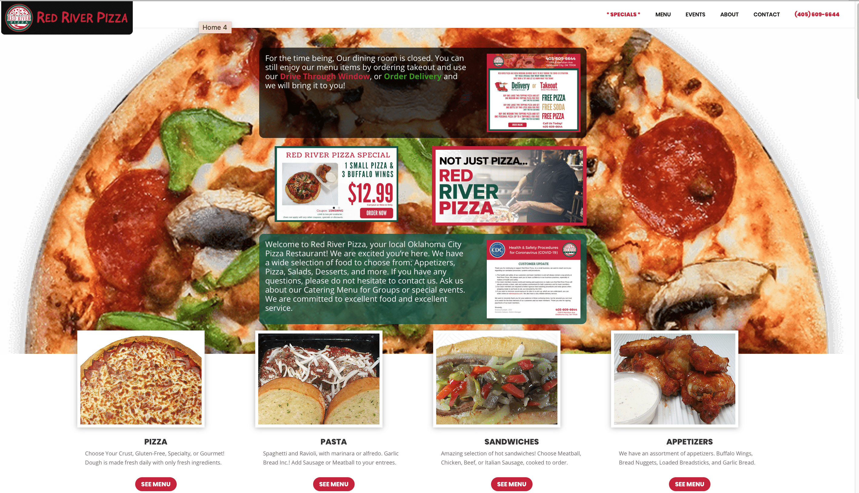 Red River Pizza - Oklahoma City - Website Launch! 1 Screen Shot 2020 04 04 at 9.44.30 AM