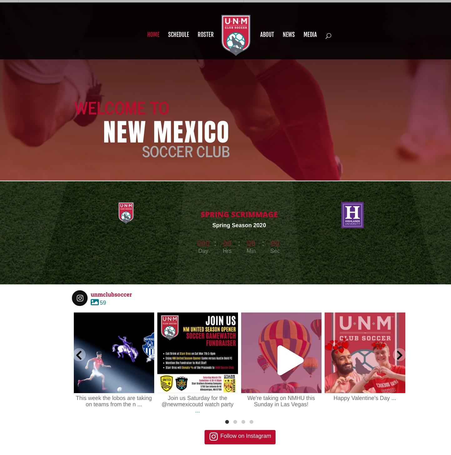 UNM Mens Soccer Club - New Website Launch! 1 UNMMensSoccerClubWebsite