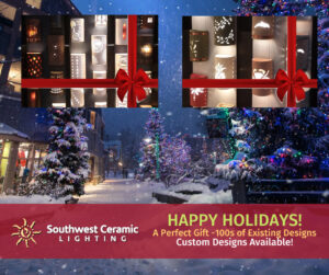 Southwest Ceramic Lighting - Happy Holidays