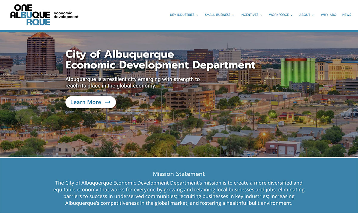 Website Designs 3 WEB Albuquerque Economic Development