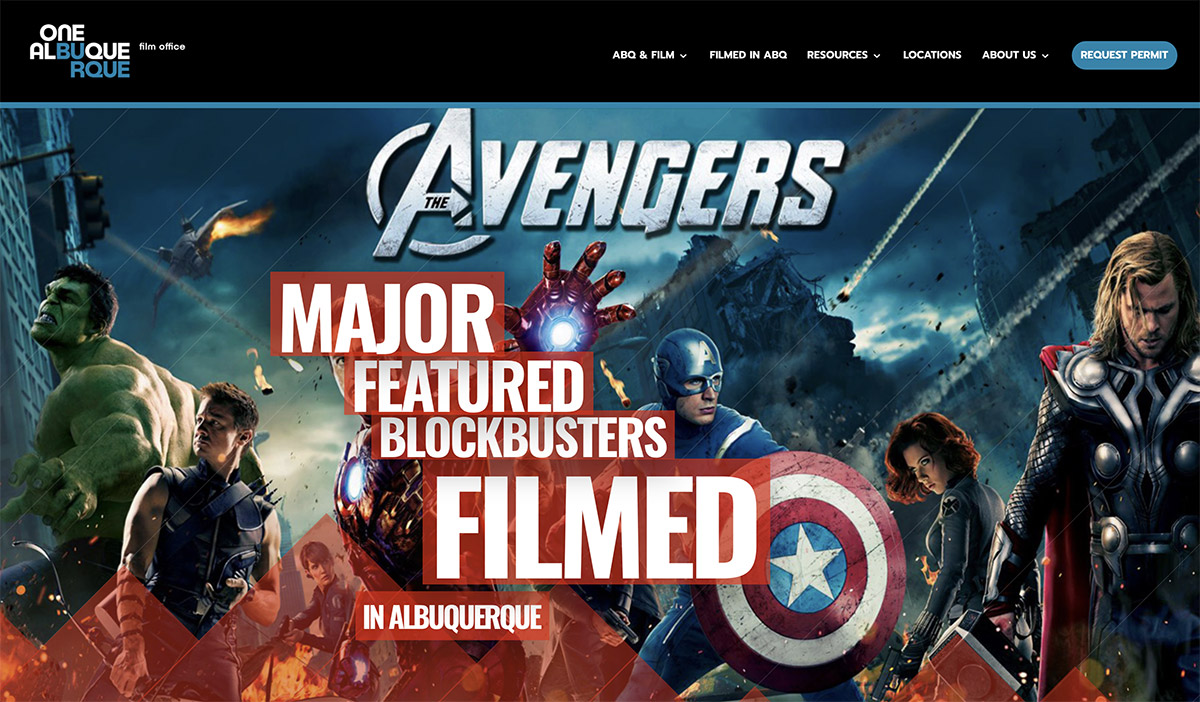 Website Designs 1 WEB Albuquerque Film Office
