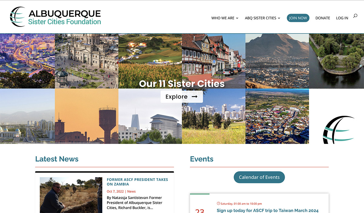 Website Designs 7 WEB Albuquerque Sister Cities