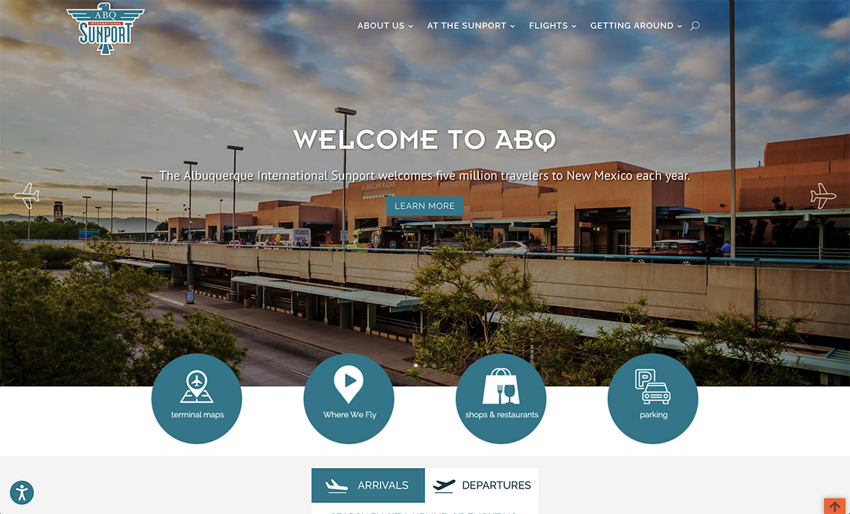 Website Designs 2 WEB Albuquerque Sunport Airport