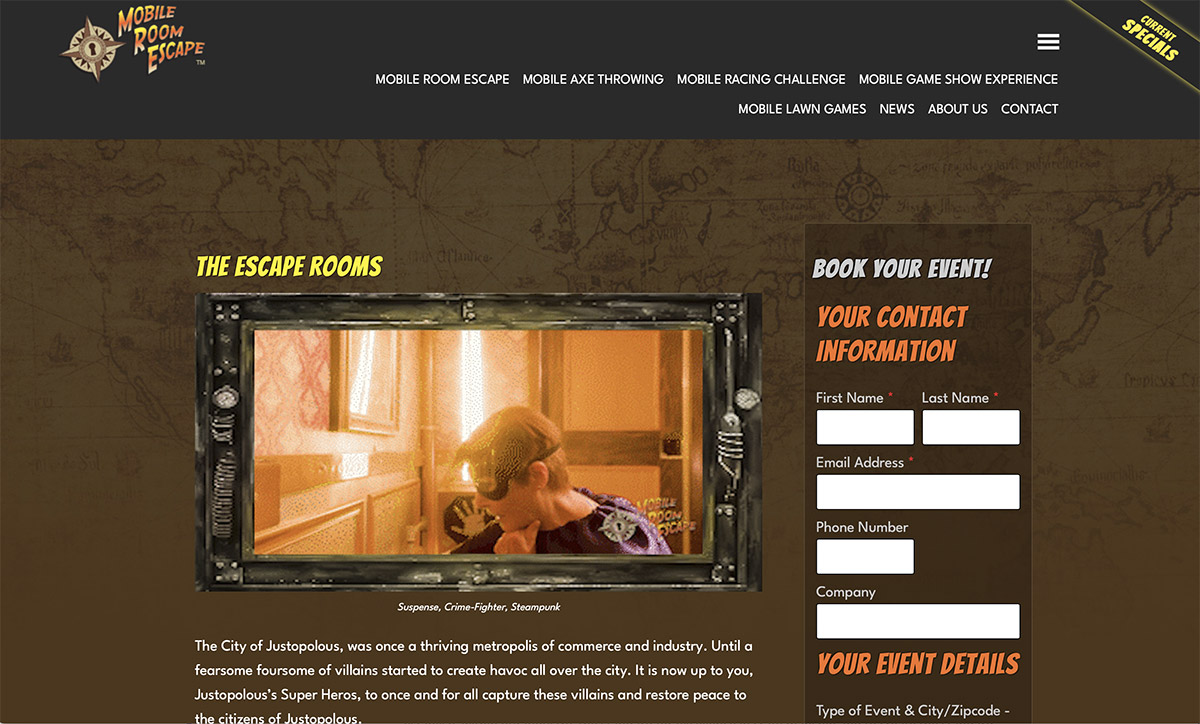 Website Designs 35 WEB Chicago Mobile Escape Room
