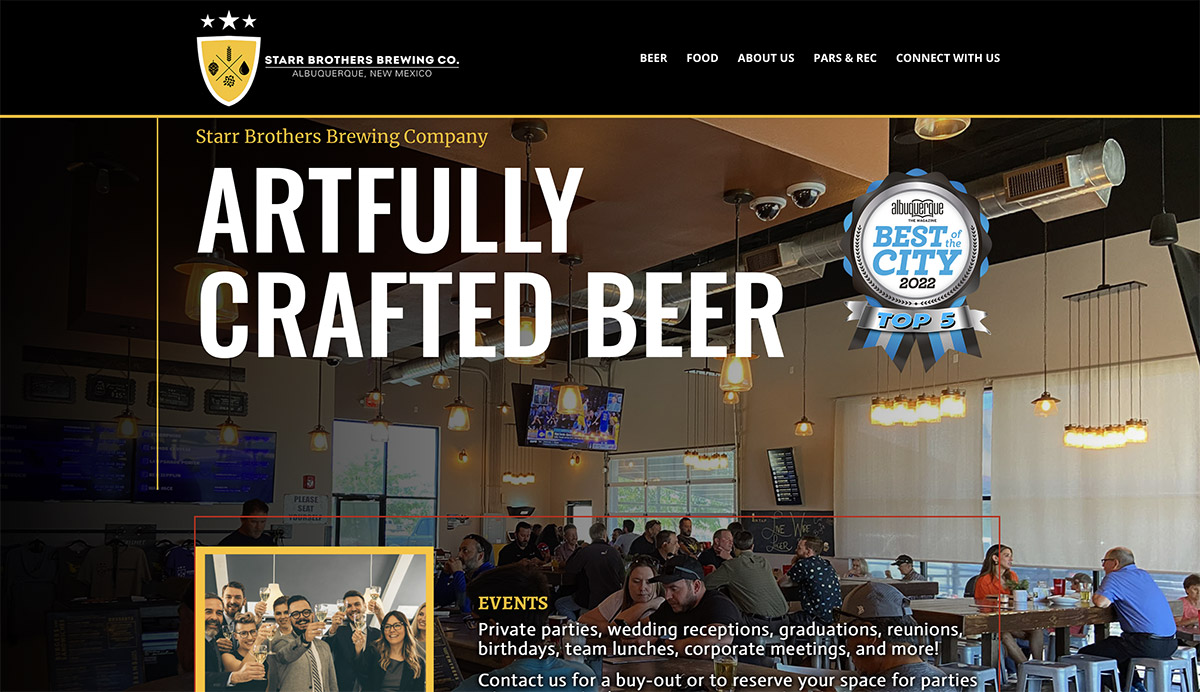 Website Designs 52 WEB Starr Brothers Brewery